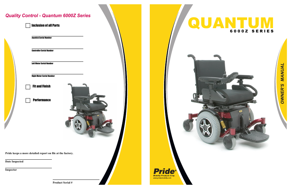 Pride Mobility 6000Z 4S User Manual | 40 pages