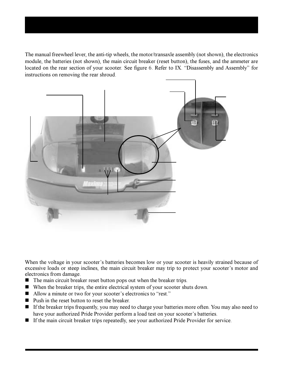 Pride Mobility Maxima Mobility Scooter User Manual | Page 20 / 41