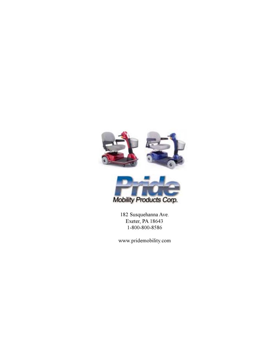 Pride Mobility Maxima Mobility Scooter User Manual | Page 41 / 41