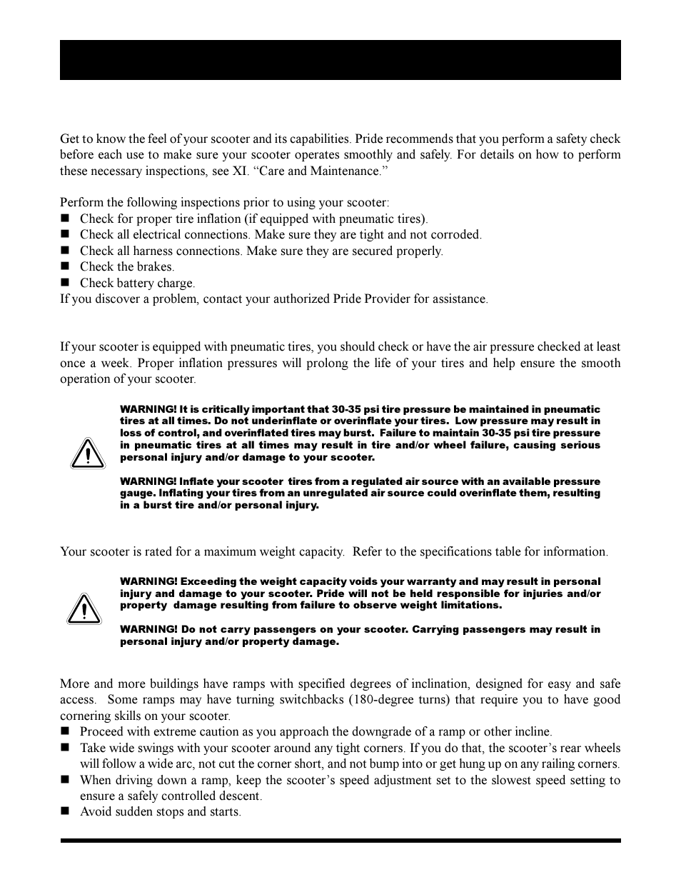 Pride Mobility Maxima Mobility Scooter User Manual | Page 6 / 41
