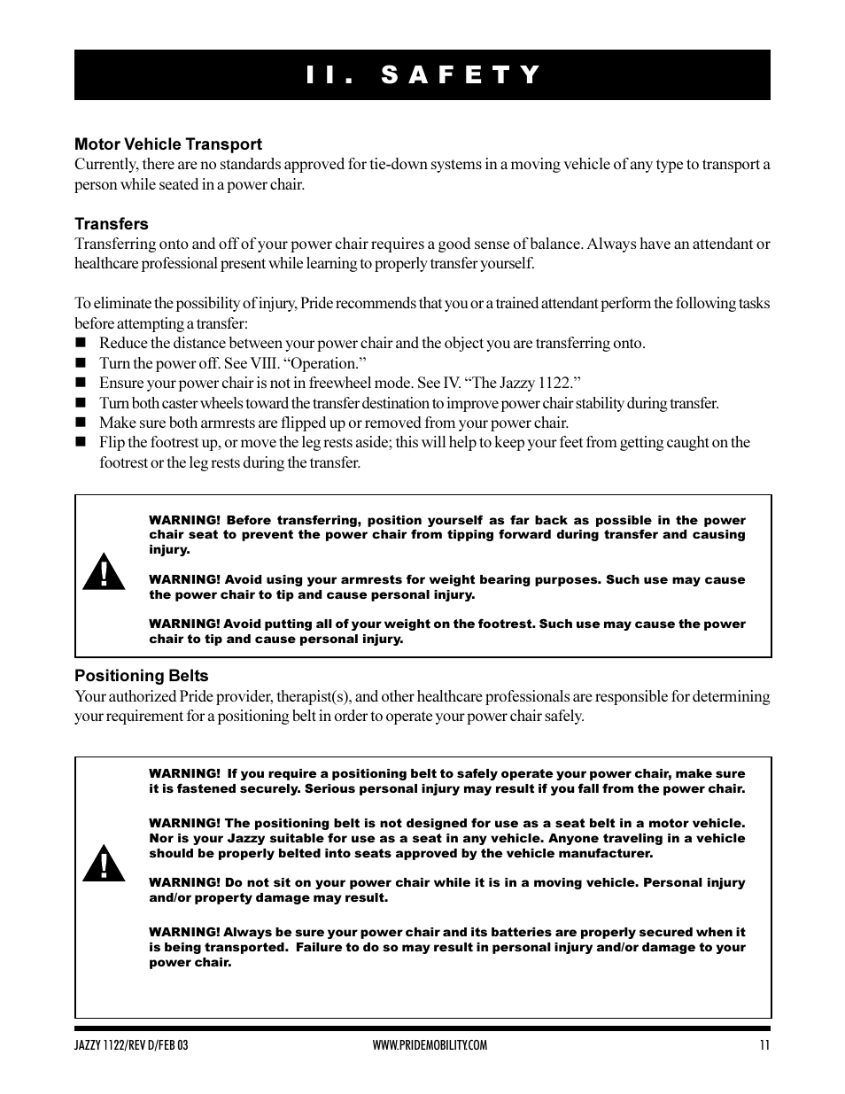 Pride Mobility Jazzy 1122 User Manual | Page 11 / 56