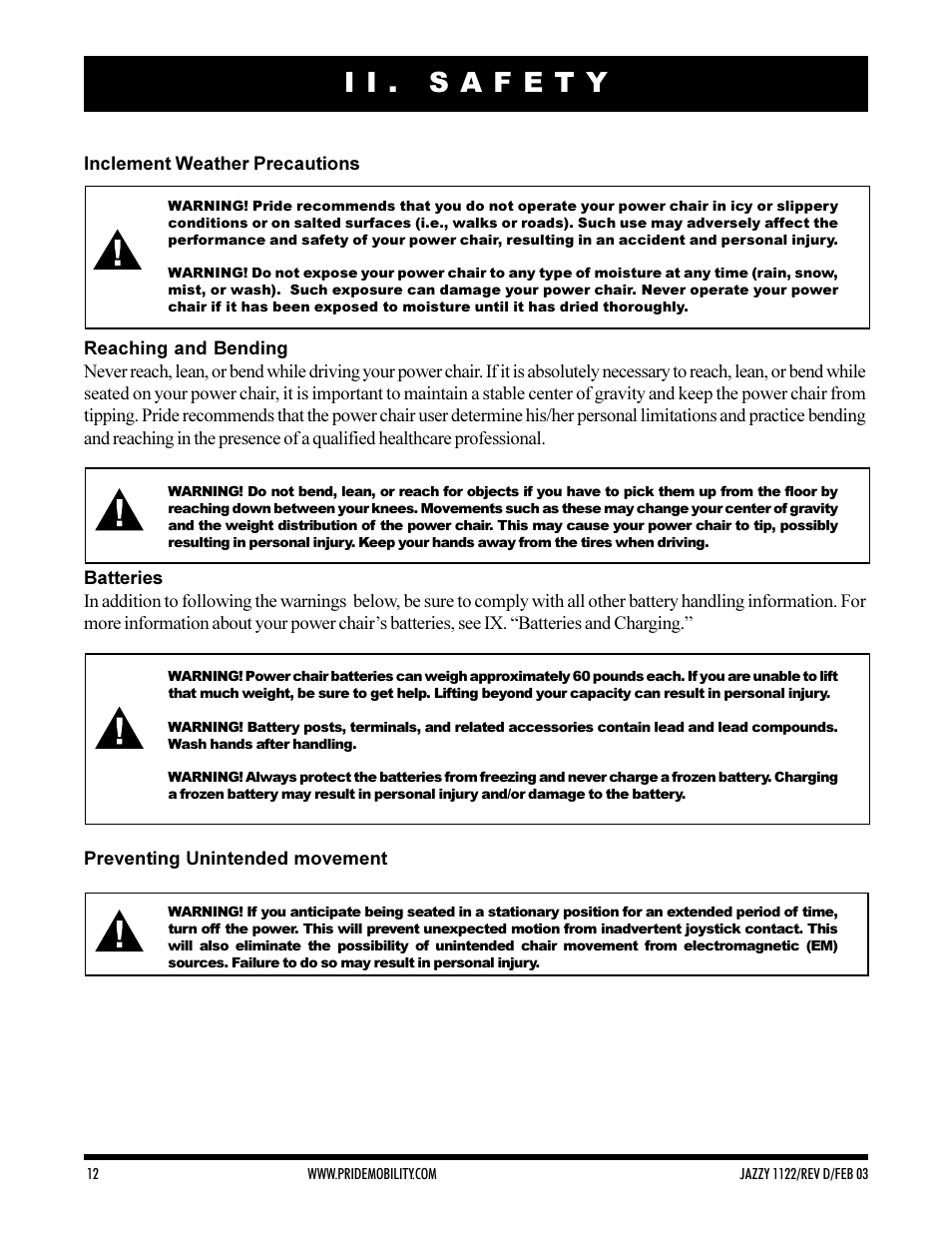 Pride Mobility Jazzy 1122 User Manual | Page 12 / 56