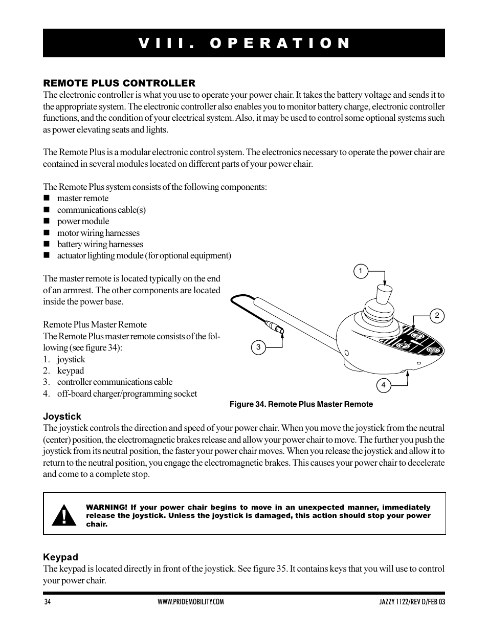 Pride Mobility Jazzy 1122 User Manual | Page 34 / 56