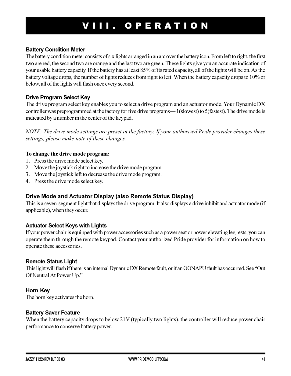 Pride Mobility Jazzy 1122 User Manual | Page 41 / 56