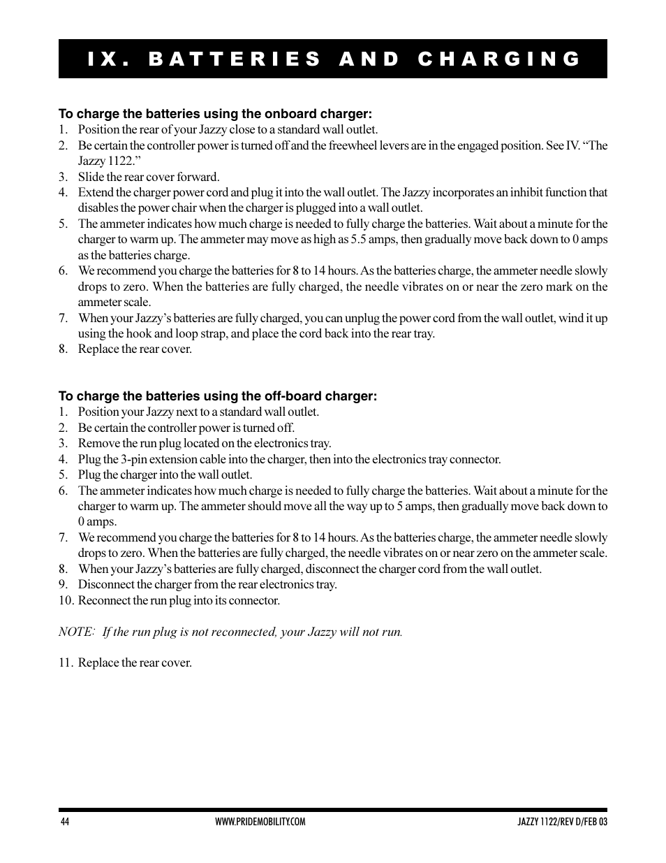 Pride Mobility Jazzy 1122 User Manual | Page 44 / 56