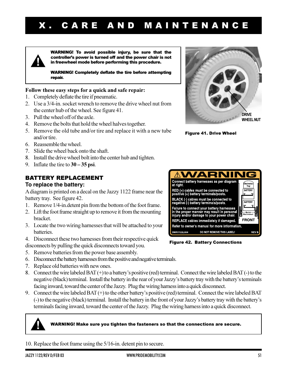 Pride Mobility Jazzy 1122 User Manual | Page 51 / 56