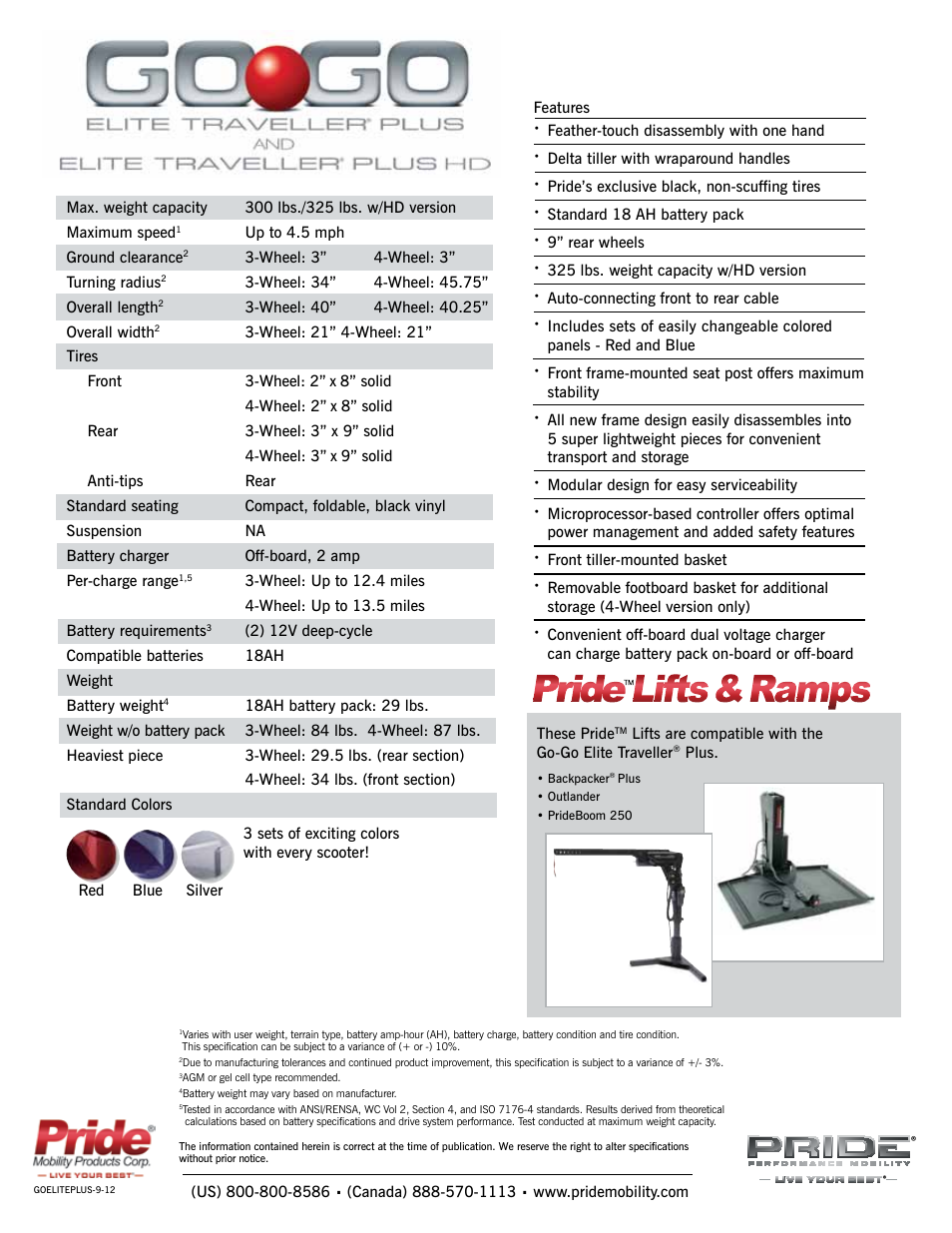 Pride Mobility Go-Go Elite Traveller SC40E User Manual | Page 2 / 2