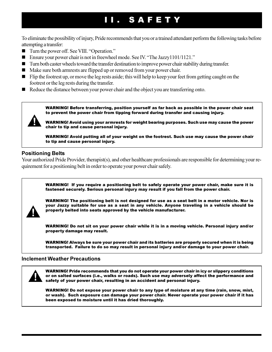 Pride Mobility JAZZY 1101 User Manual | Page 11 / 55
