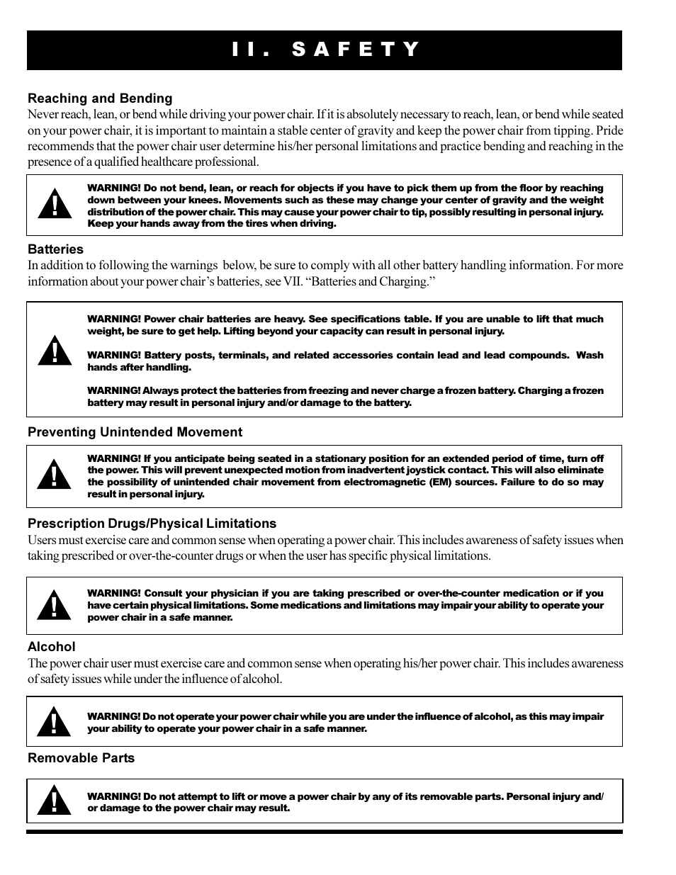 Pride Mobility JAZZY 1101 User Manual | Page 12 / 55