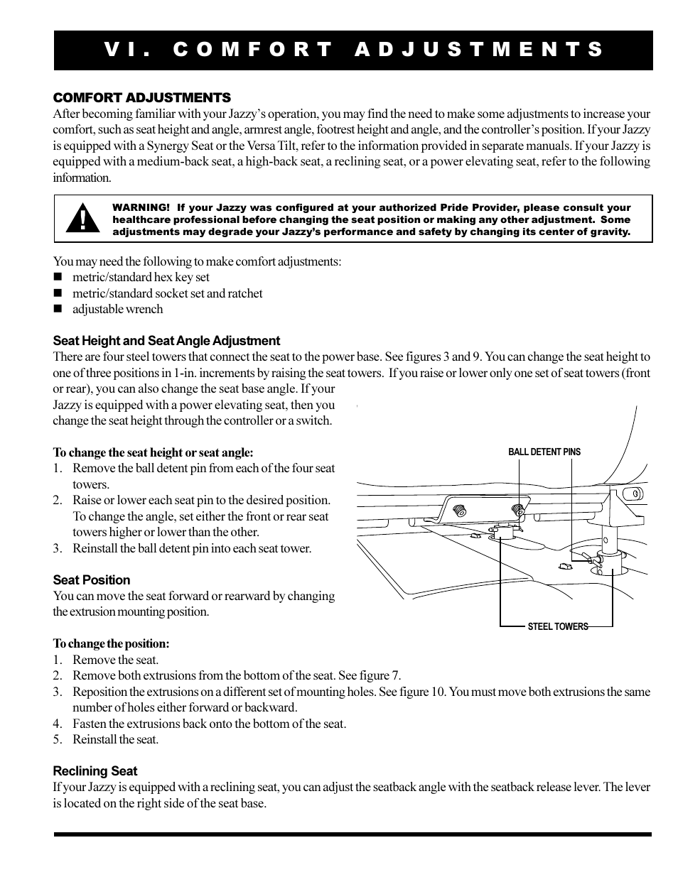 Pride Mobility JAZZY 1101 User Manual | Page 21 / 55
