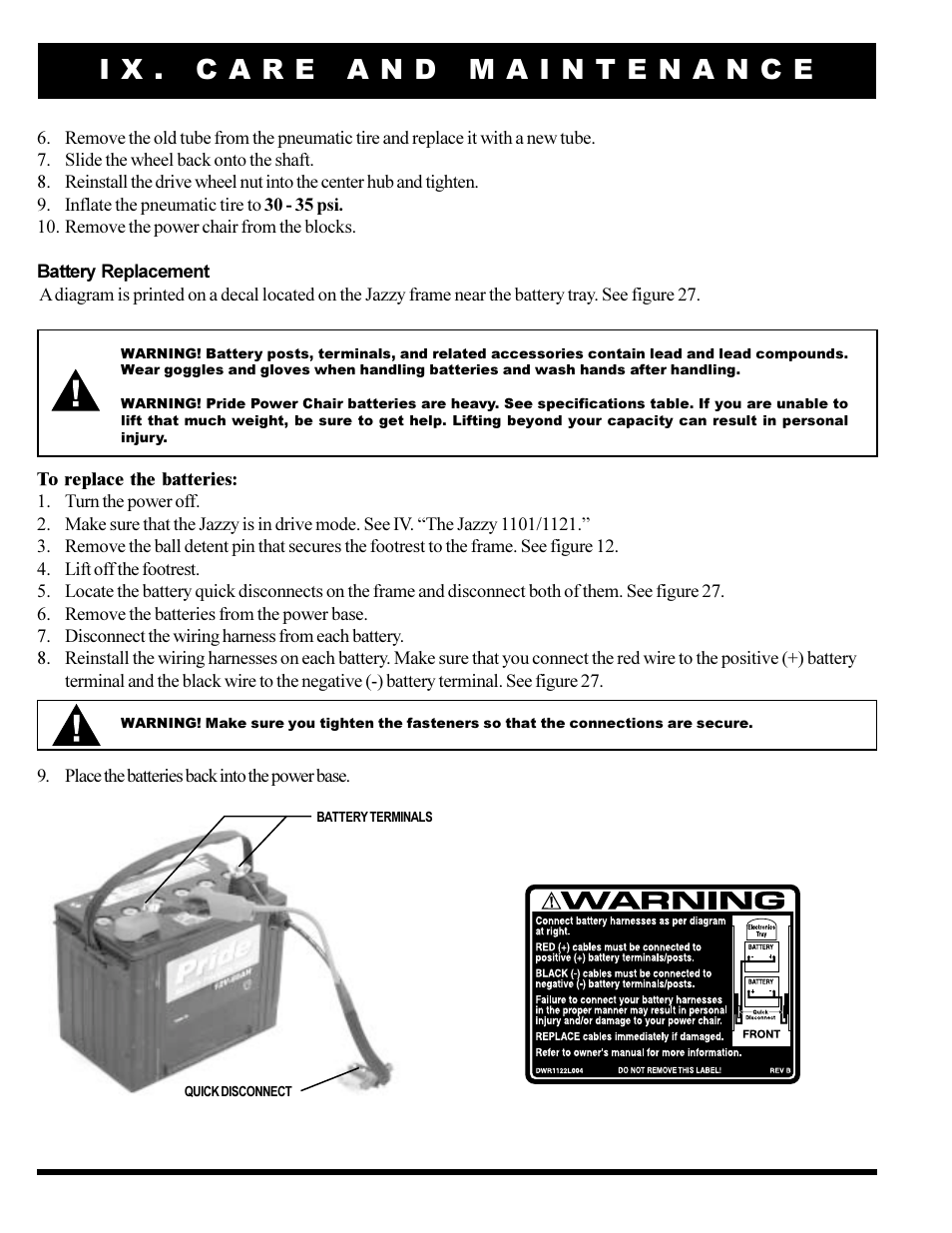 Pride Mobility JAZZY 1101 User Manual | Page 50 / 55