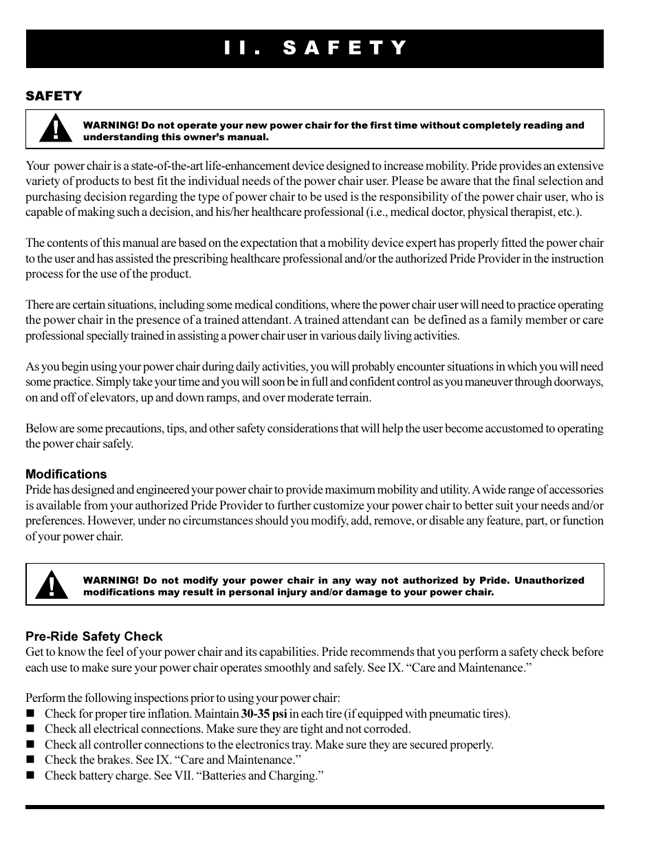 Pride Mobility JAZZY 1101 User Manual | Page 6 / 55