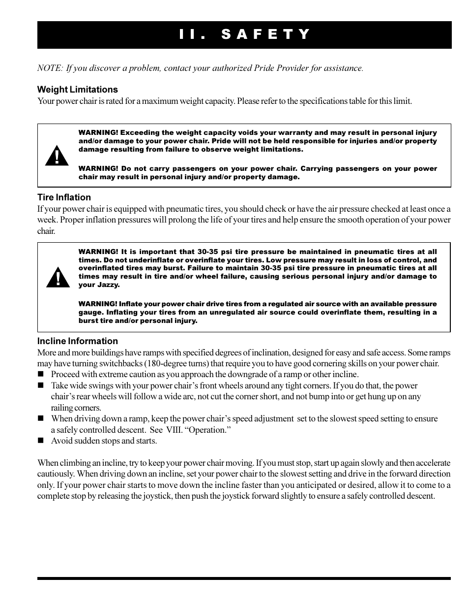 Pride Mobility JAZZY 1101 User Manual | Page 7 / 55