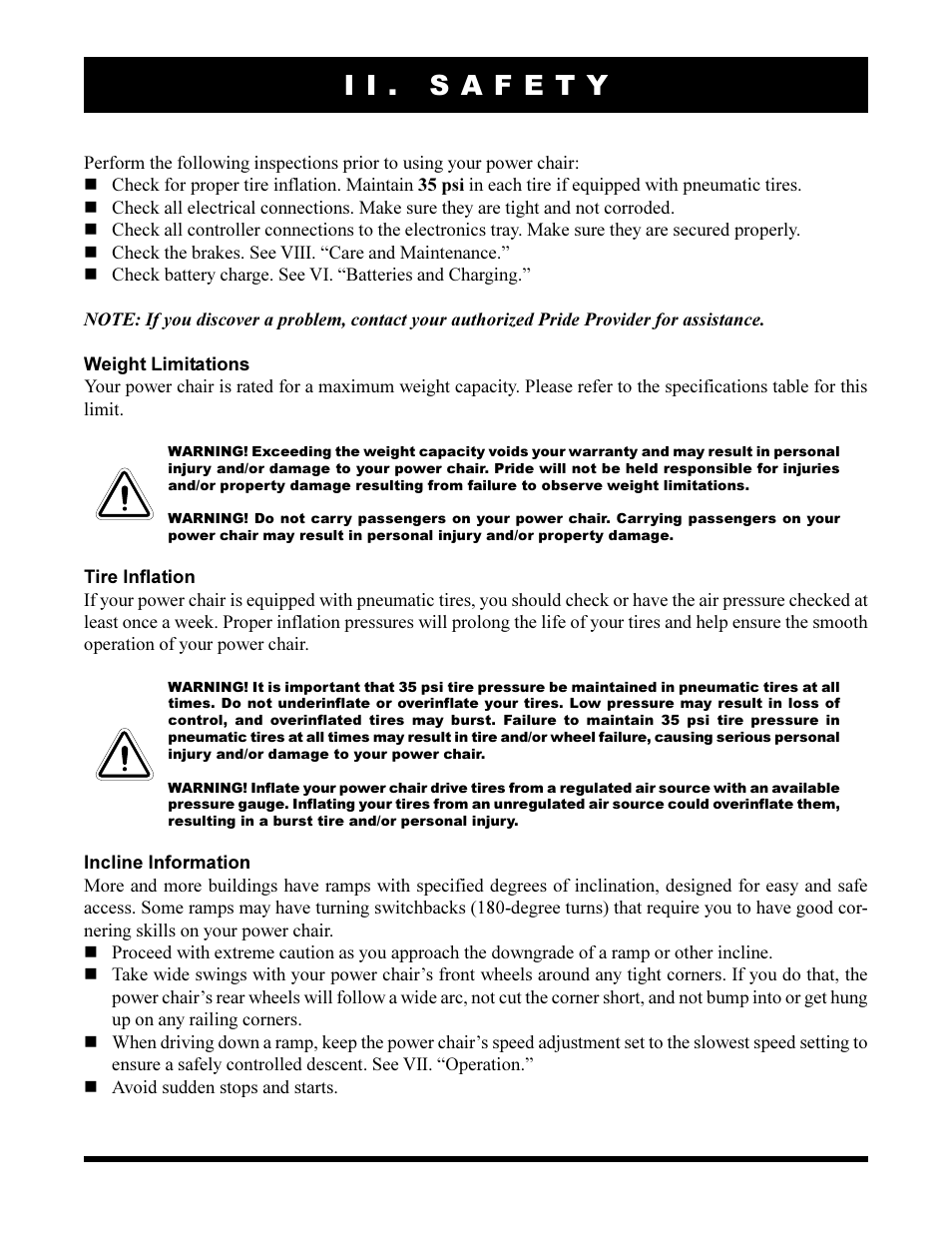 Pride Mobility Jazzy 1170XL User Manual | Page 7 / 52
