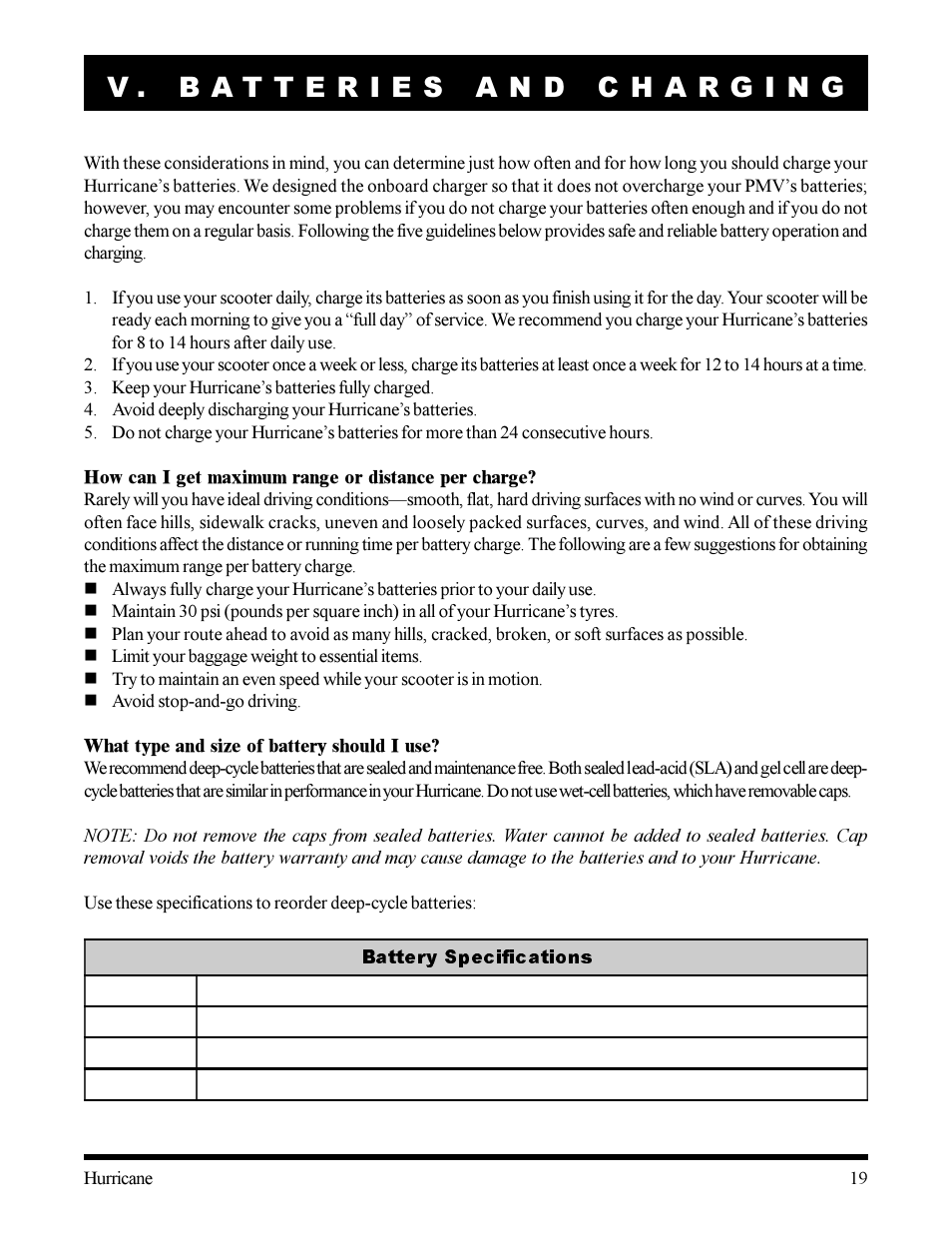 Pride Mobility Hurricane User Manual | Page 19 / 32