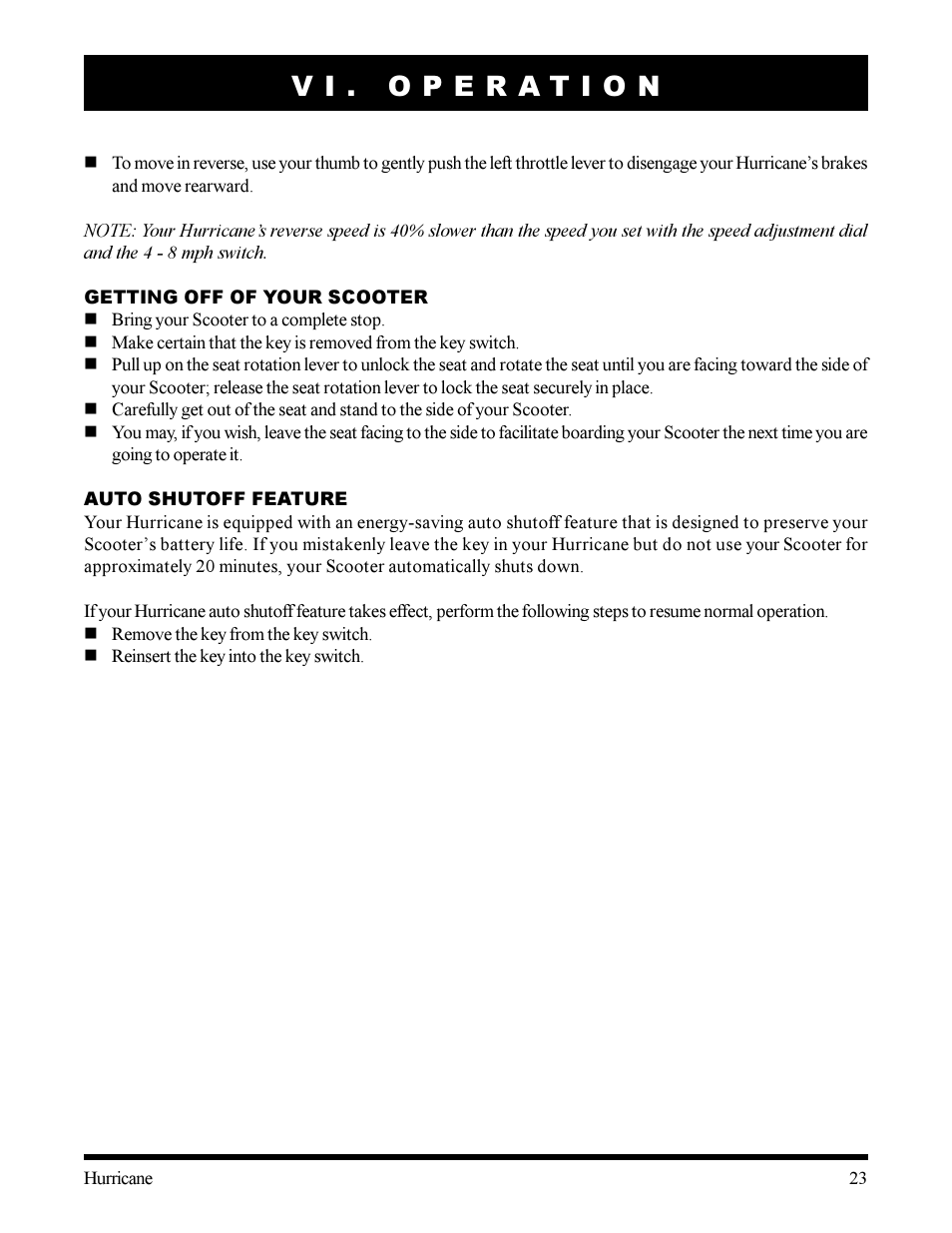 Pride Mobility Hurricane User Manual | Page 23 / 32