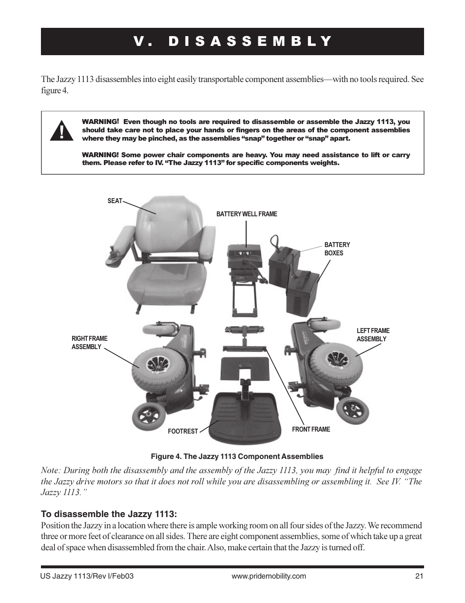 Pride Mobility Jazzy 1113 User Manual | Page 21 / 60