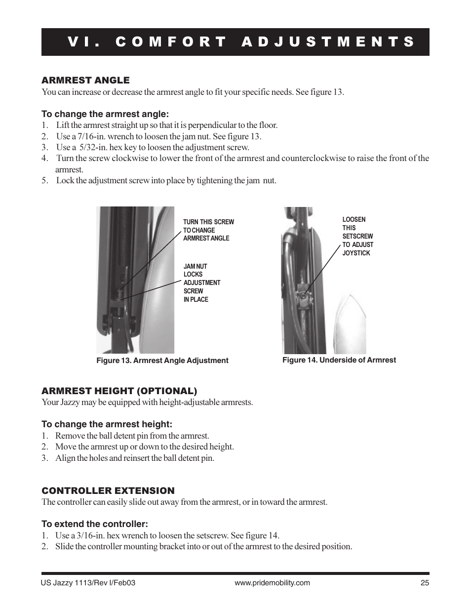 Pride Mobility Jazzy 1113 User Manual | Page 25 / 60