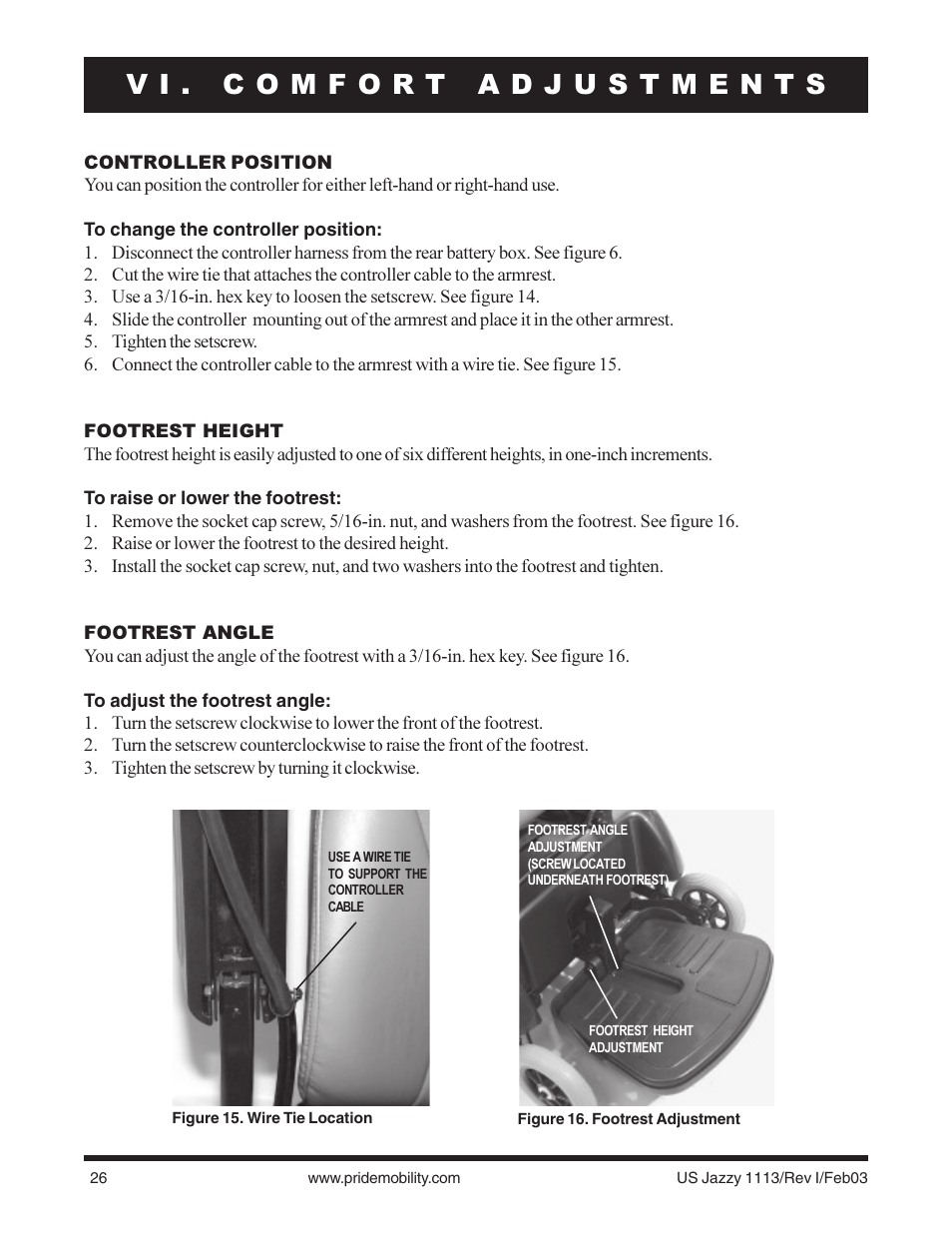 Pride Mobility Jazzy 1113 User Manual | Page 26 / 60