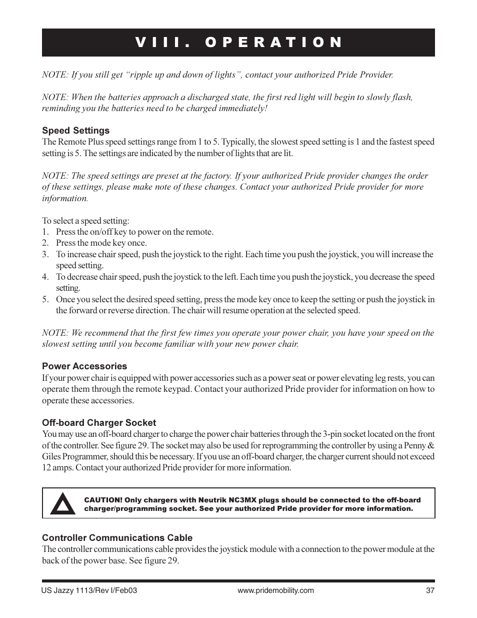 Pride Mobility Jazzy 1113 User Manual | Page 37 / 60
