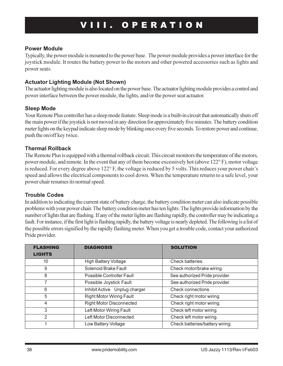 Pride Mobility Jazzy 1113 User Manual | Page 38 / 60