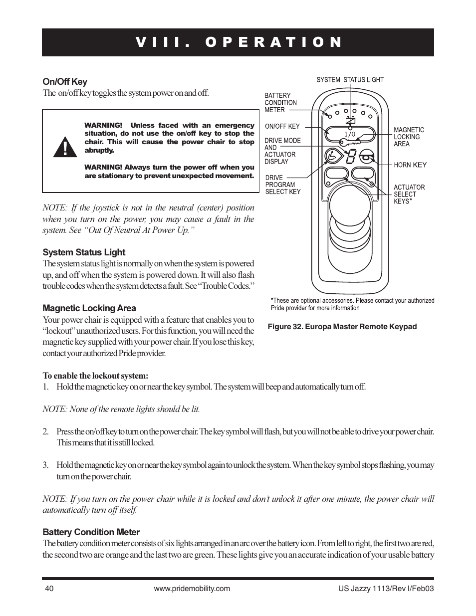 Pride Mobility Jazzy 1113 User Manual | Page 40 / 60