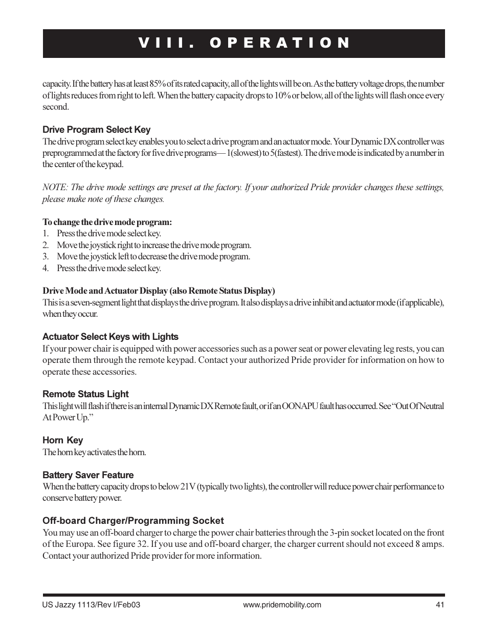 Pride Mobility Jazzy 1113 User Manual | Page 41 / 60