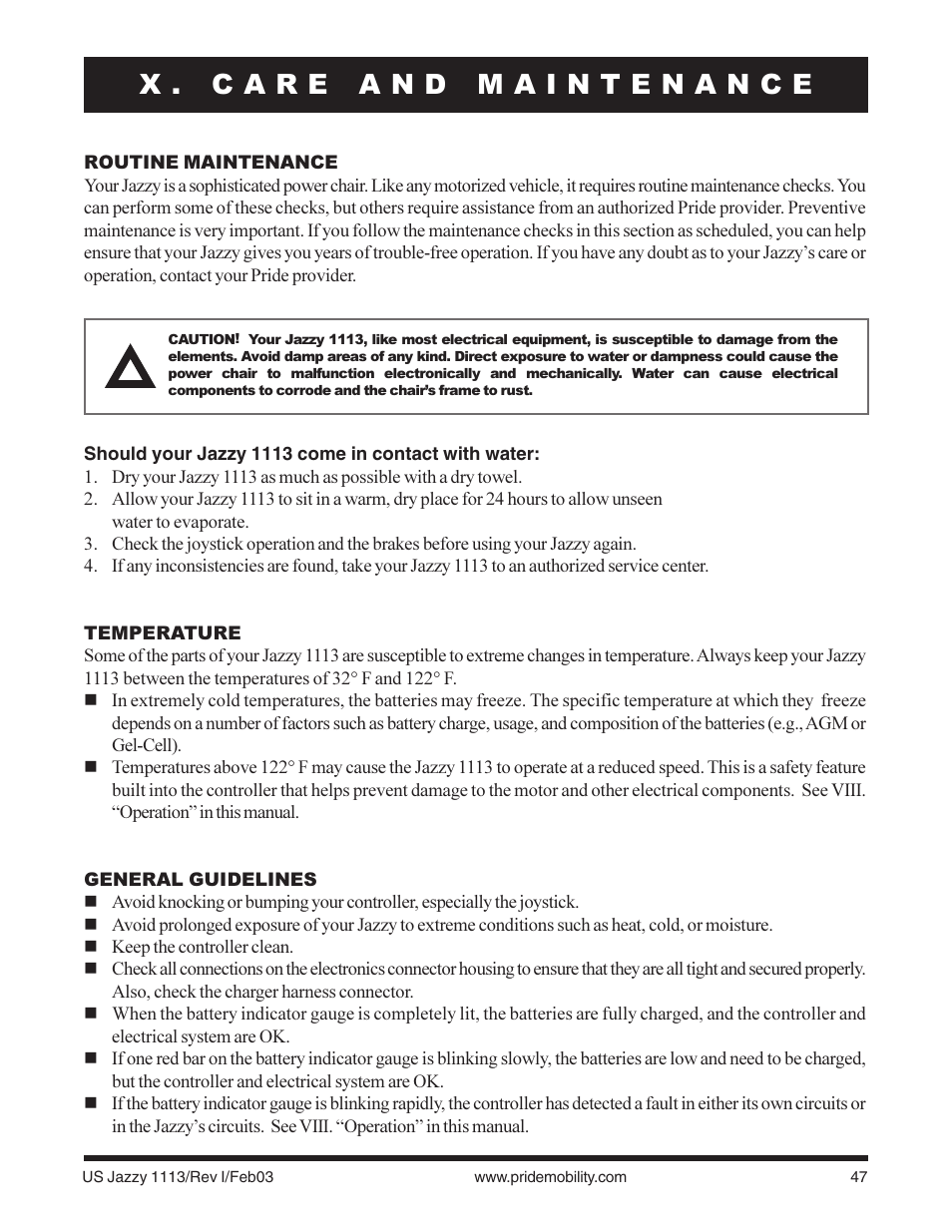 Pride Mobility Jazzy 1113 User Manual | Page 47 / 60