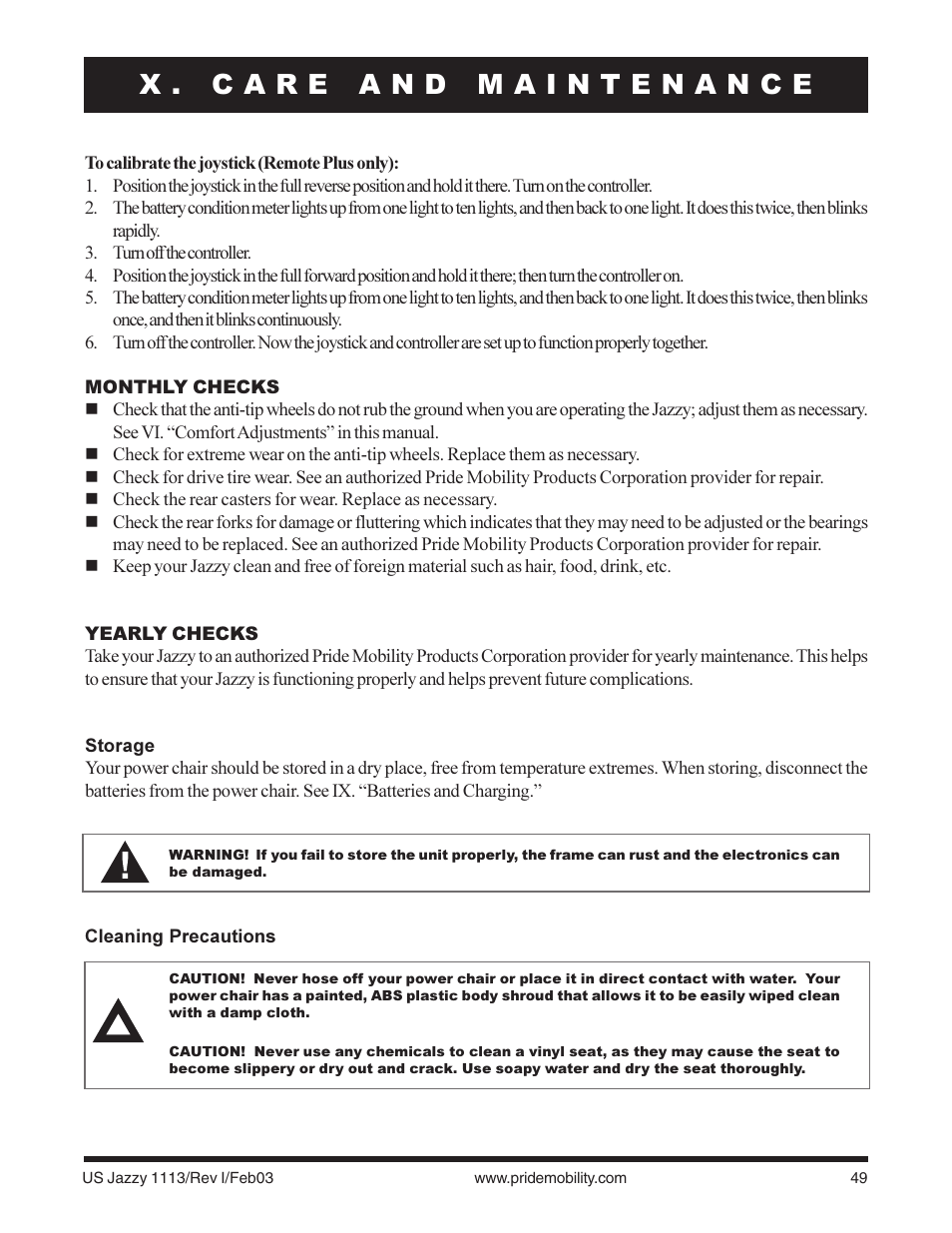 Pride Mobility Jazzy 1113 User Manual | Page 49 / 60