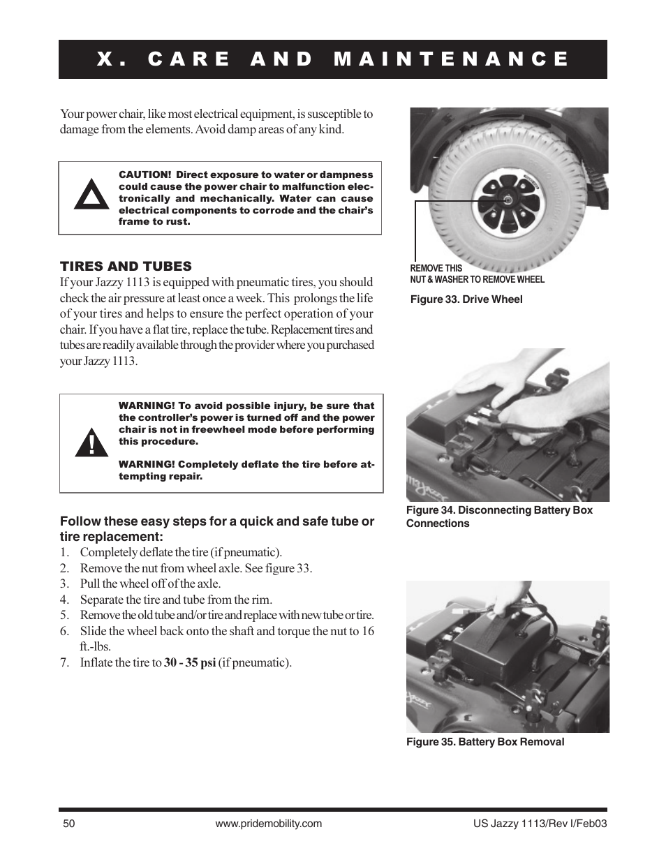 Pride Mobility Jazzy 1113 User Manual | Page 50 / 60