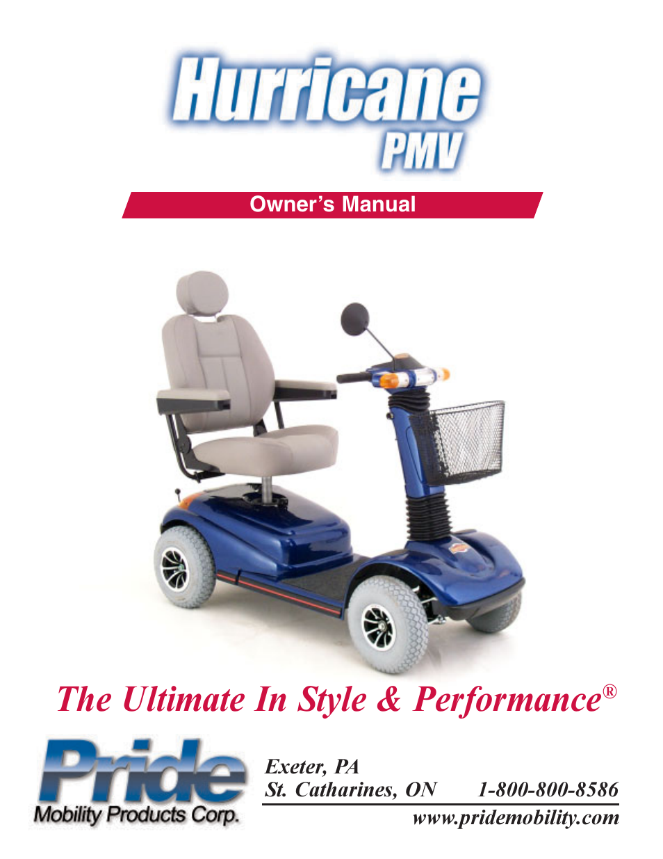 Pride Mobility PMV5000 User Manual | 43 pages