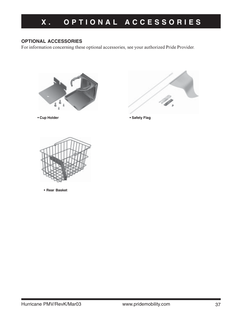 Pride Mobility PMV5000 User Manual | Page 37 / 43