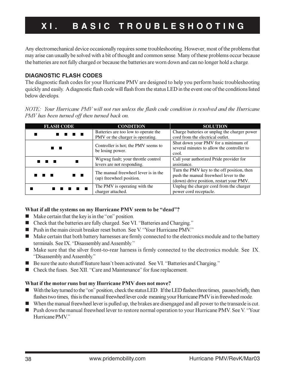 Pride Mobility PMV5000 User Manual | Page 38 / 43