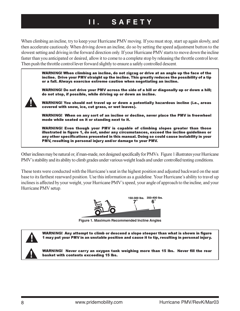 Pride Mobility PMV5000 User Manual | Page 8 / 43