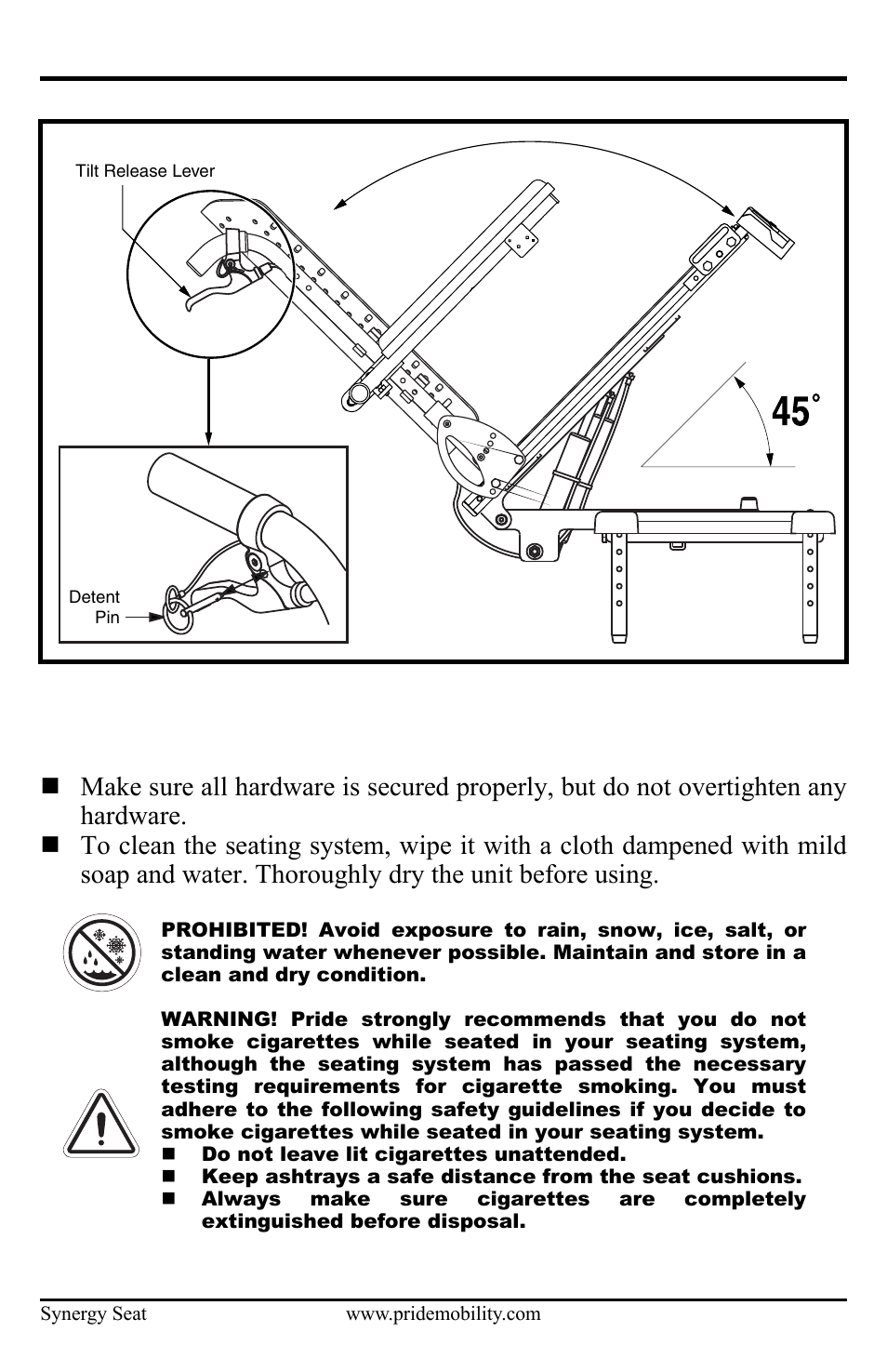 Care and maintenance | Pride Mobility ACN# 088 609 661 User Manual | Page 38 / 44