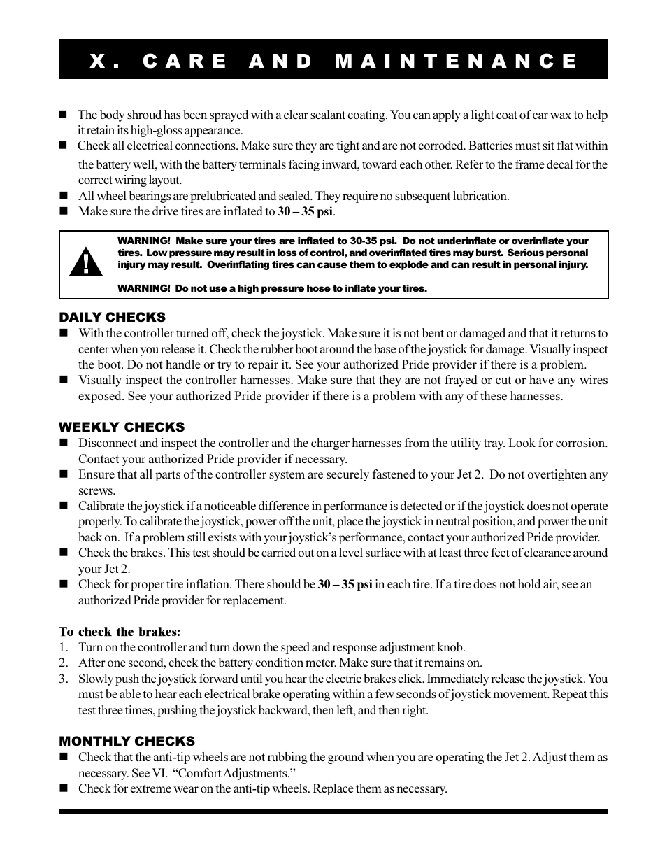 Pride Mobility JET2 User Manual | Page 35 / 43