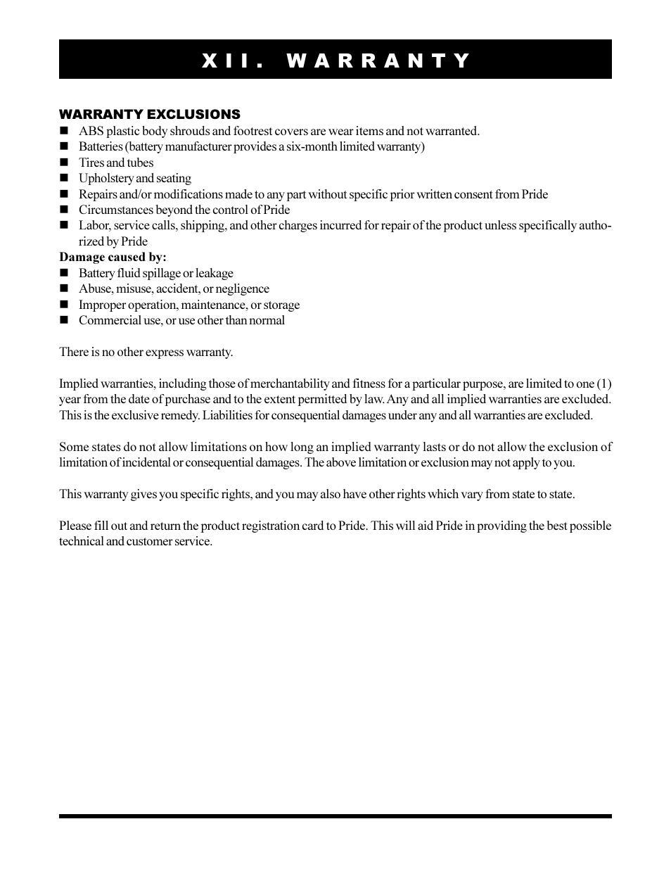 Pride Mobility JET2 User Manual | Page 42 / 43