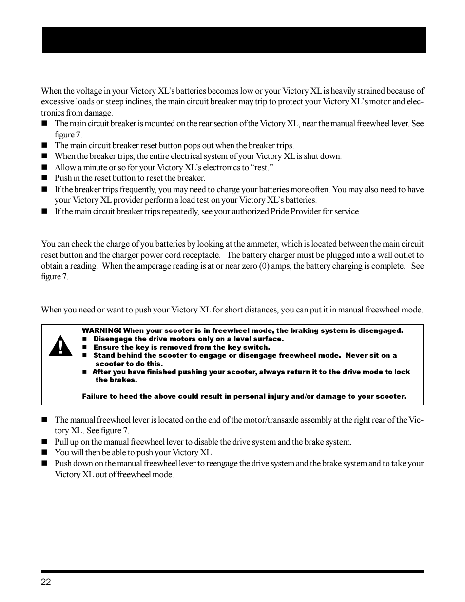 Pride Mobility Victory XL User Manual | Page 22 / 39