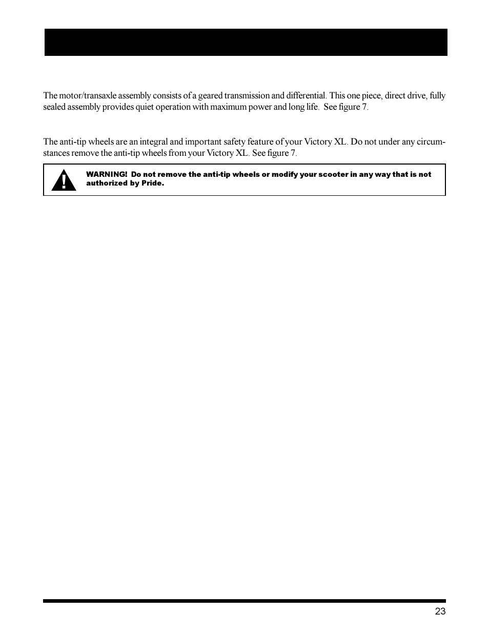 Pride Mobility Victory XL User Manual | Page 23 / 39