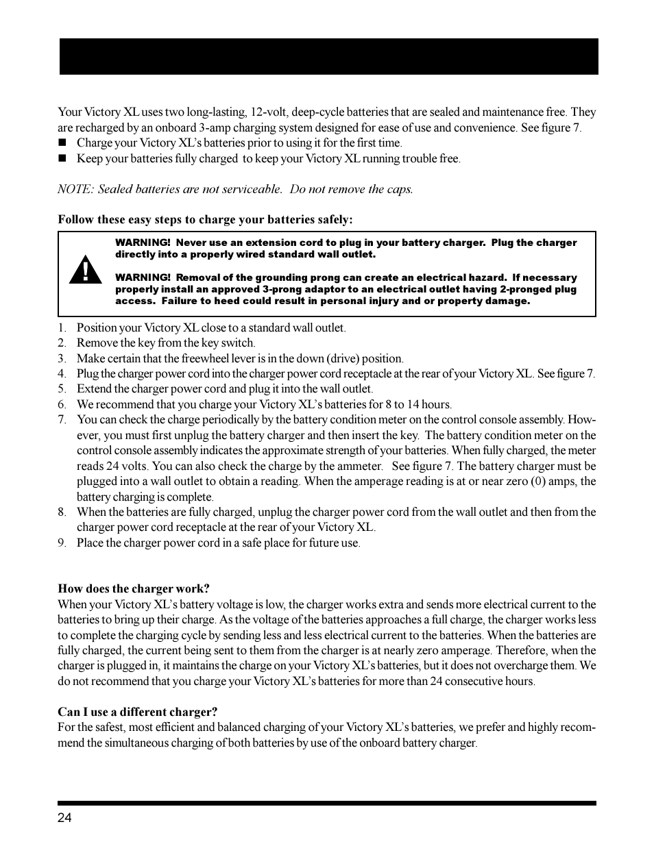 Pride Mobility Victory XL User Manual | Page 24 / 39
