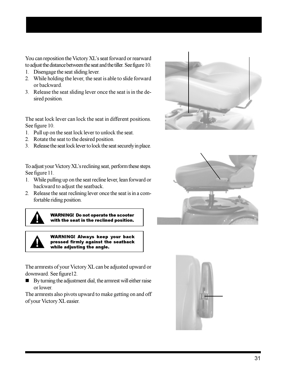 Pride Mobility Victory XL User Manual | Page 31 / 39