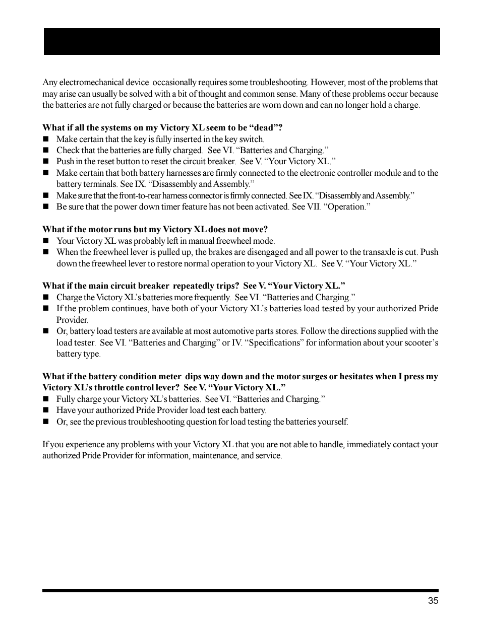 Pride Mobility Victory XL User Manual | Page 35 / 39