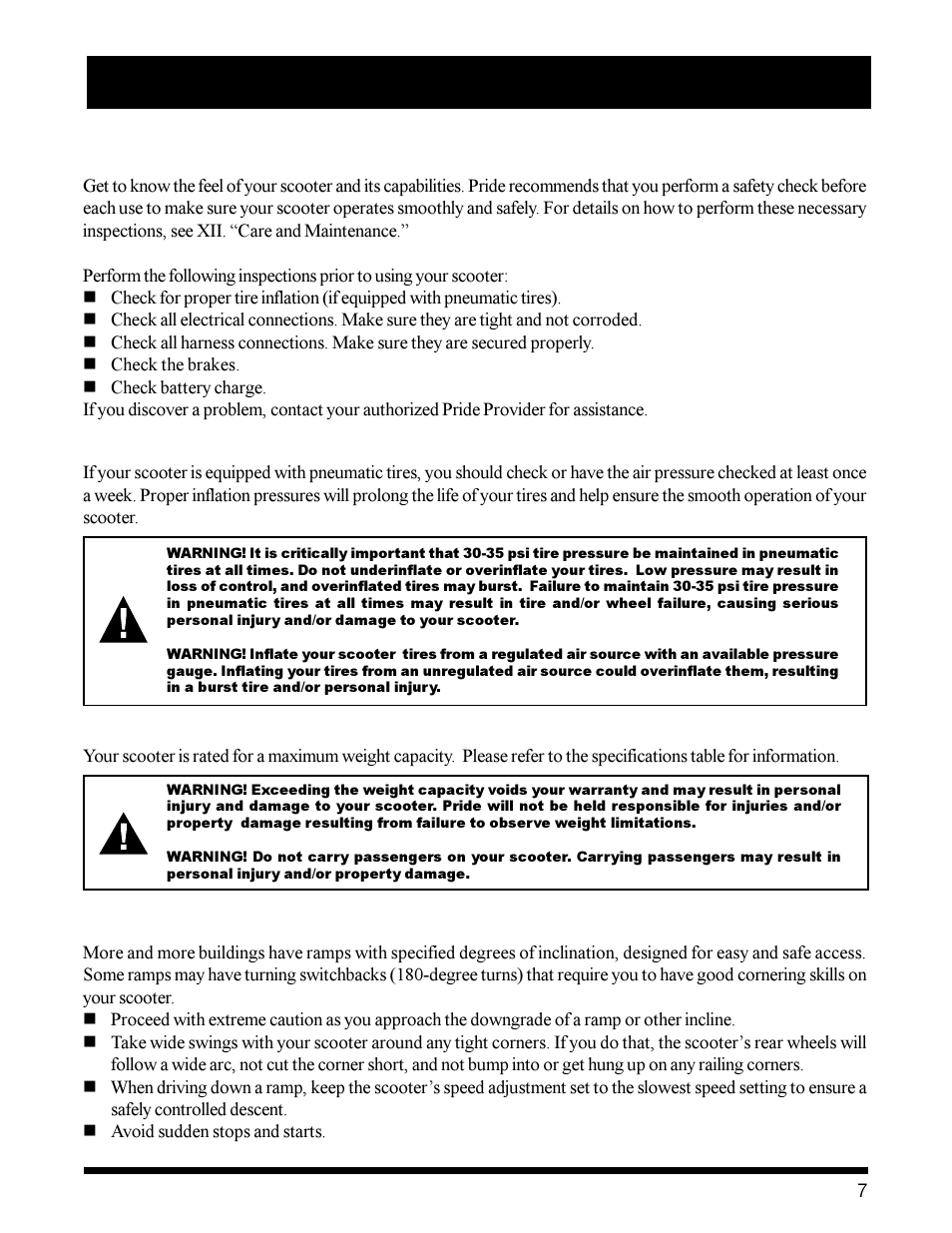 Pride Mobility Victory XL User Manual | Page 7 / 39