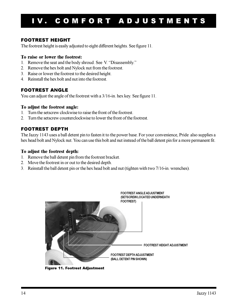 Pride Mobility Jazzy 1143 User Manual | Page 14 / 34