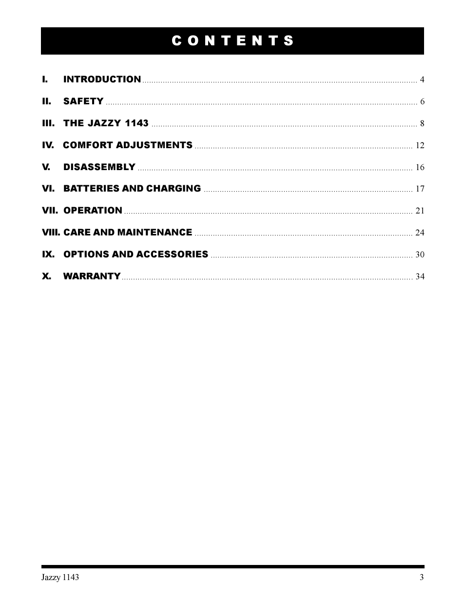 Pride Mobility Jazzy 1143 User Manual | Page 3 / 34