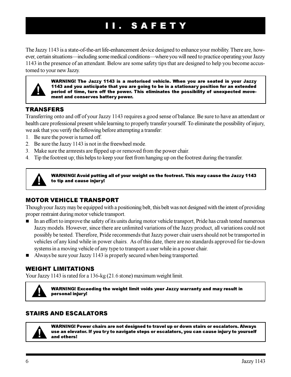 Pride Mobility Jazzy 1143 User Manual | Page 6 / 34
