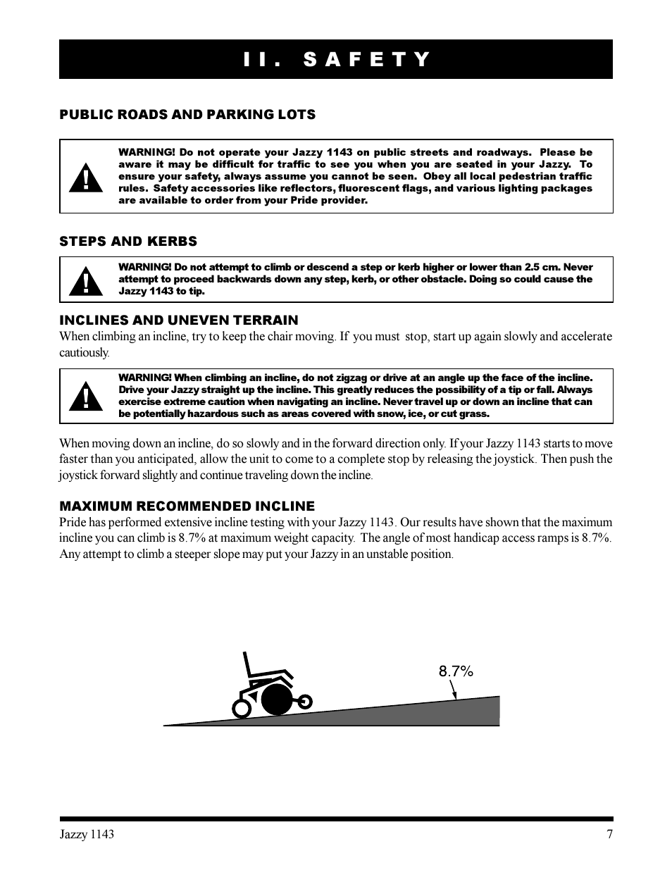 Pride Mobility Jazzy 1143 User Manual | Page 7 / 34