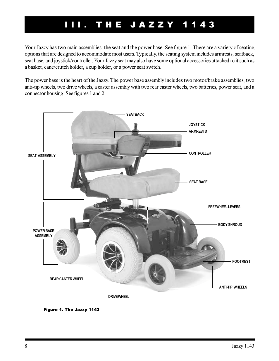 Pride Mobility Jazzy 1143 User Manual | Page 8 / 34