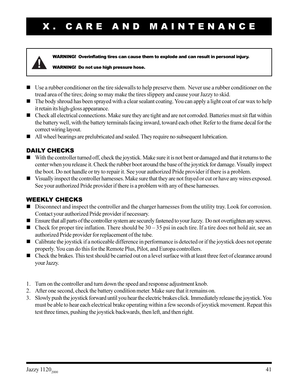 Pride Mobility jazzy 1120 User Manual | Page 41 / 49