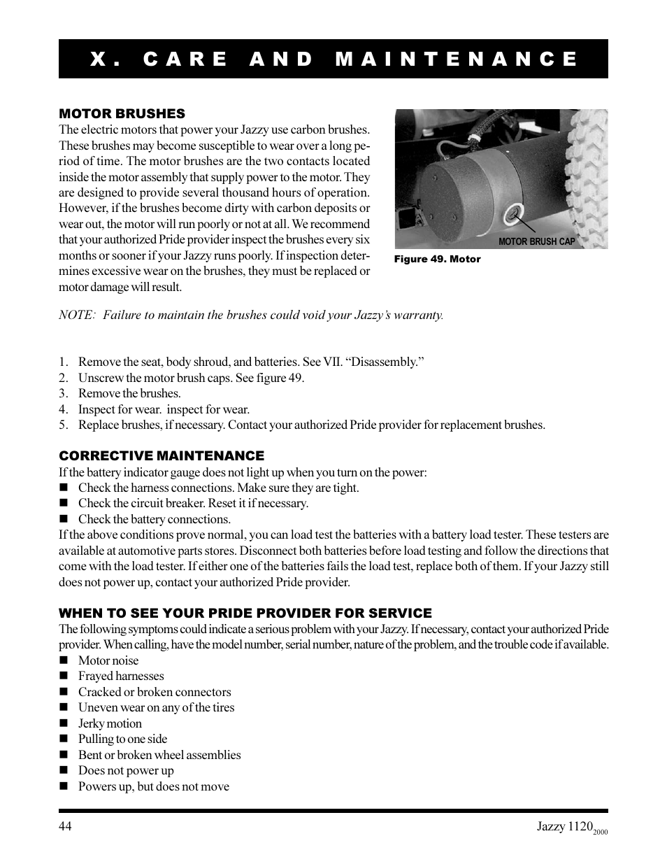 Pride Mobility jazzy 1120 User Manual | Page 44 / 49